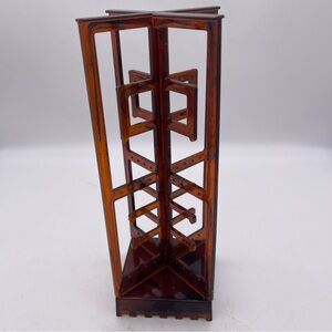 Vintage 1977 Tortise Lucite MCM Jewelry Earring Holder Norbert Specialty Corp